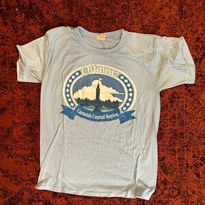 Vintage Baby Blue Ottawa Canada Tshirt Size Large